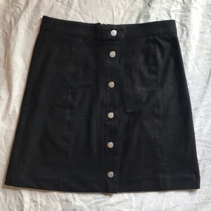 Black suede skirt